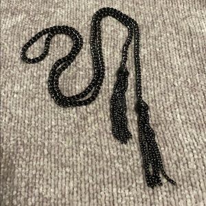 Kendra Scott Jackie Tassel Necklace in Gunmetal